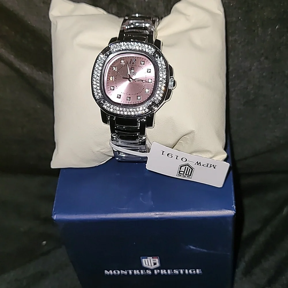 NEW NIB Montres Prestige X Invicta Women's‎ Watch - 35mm, Steel (MPW-0191) Pink